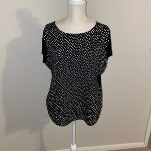 Ann Taylor Factory Short Sleeve Polka Dot Top